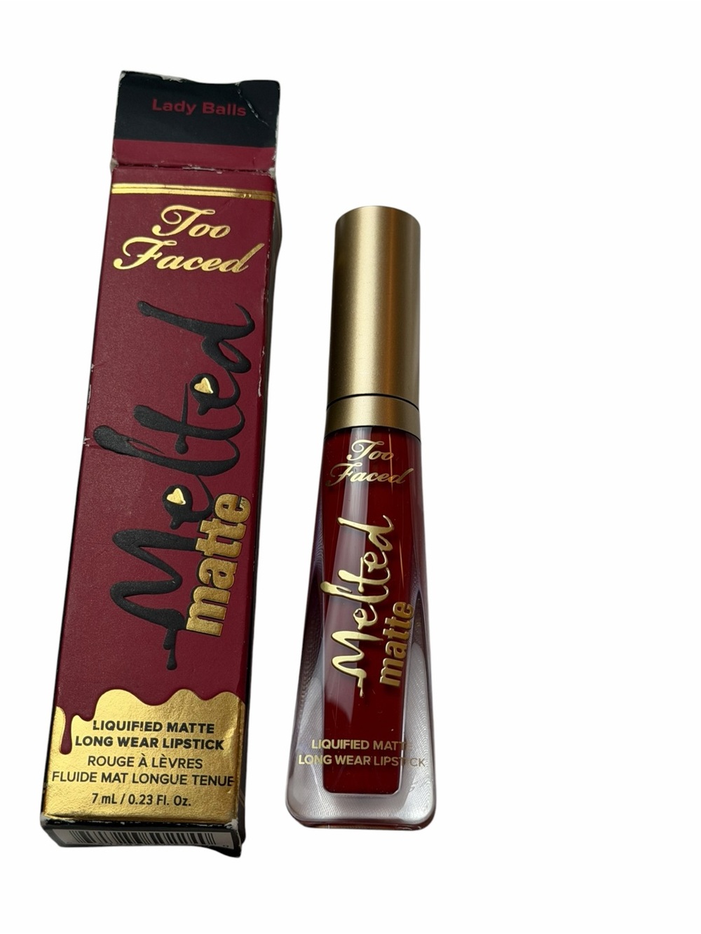 Too Faced Melted Matte Limited Edition Longwear Lipstick 0.23 oz LADY BALLS RED